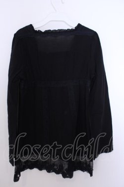 画像3: INGEBORG / スクエアレースカットソー 9 クロ×ネイビー O-26-01-29-1059-LO-TO-IG-OS