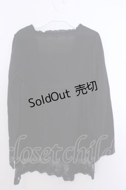 画像3: INGEBORG / スクエアレースカットソー 9 クロ×ネイビー O-26-01-29-1059-LO-TO-IG-ZT604