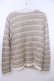 画像4: INGEBORG / ボーダーミックスニットカーディガン 9 アイボリー×ベージュ O-26-01-29-1060-LO-JA-IG-OS (4)