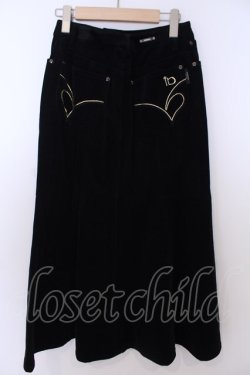 画像3: INGEBORG / コーデュロイストーン配色スカート 9 クロ O-26-01-29-1073-LO-SK-IG-OS