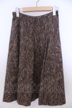画像1: INGEBORG / ミックスツイードフレアースカート 9 ブラウン O-26-01-29-1075-LO-SK-IG-OS