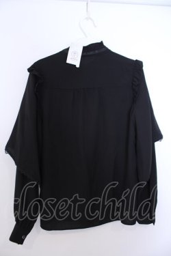 画像2: axes femme / レイヤードフレア袖ブラウス F クロ O-26-01-29-1009-AX-BL-OW-OS