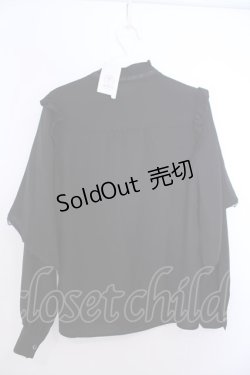 画像2: axes femme / レイヤードフレア袖ブラウス F クロ O-26-01-29-1009-AX-BL-OW-OS