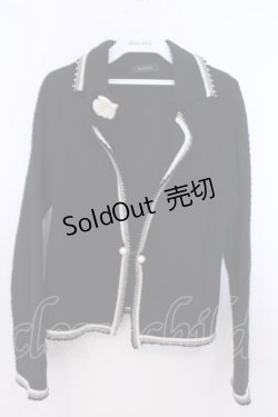 画像1: INGEBORG / カノコ編みニットジャケット 3(9号) クロ O-26-01-29-1079-LO-JA-IG-ZT0131A