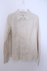 画像1: INGEBORG / 刺繍入りタックブラウス 9 ベージュ O-26-01-29-1082-LO-BL-IG-ZT604 (1)