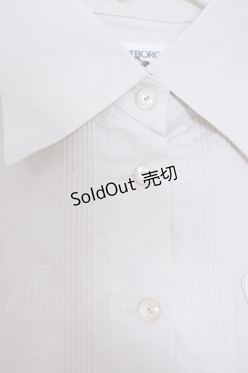 画像2: INGEBORG / 刺繍入りタックブラウス 9 ベージュ O-26-01-29-1082-LO-BL-IG-ZT604 (2)