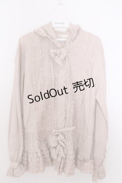 画像1: PINK HOUSE / フリルフードブラウス  ピンク O-26-01-29-1083-LO-BL-IG-OS