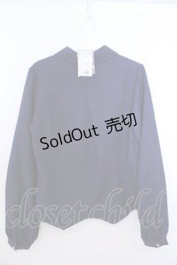 画像2: axes femme / チェーン付コルセット風ブラウス F ネイビー O-26-01-29-1010-AX-BL-OW-OS