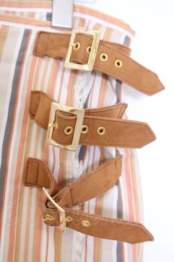 画像3: INGEBORG / ストライプキルト風スカート S オレンジ系 O-26-01-29-1084-LO-SK-IG-OS