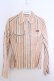 画像1: INGEBORG / ストライプポケットブラウス S オレンジ系 O-26-01-29-1085-LO-BL-IG-OS (1)