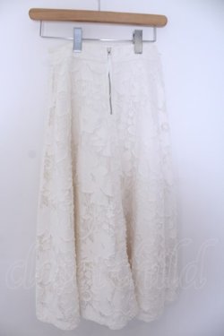 画像4: INGEBORG / レースフラワー配色スカート 3(9号) オフシロ O-26-01-29-1086-LO-SK-IG-OS