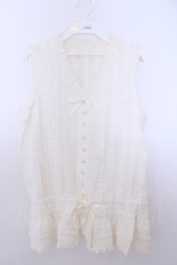 画像1: INGEBORG / フリルベスト  オフシロ O-26-01-29-1087-LO-TO-IG-OS