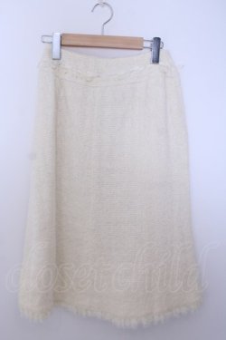 画像1: INGEBORG / ツイード千鳥格子スカート  アイボリー O-26-01-29-1091-LO-SK-IG-OS