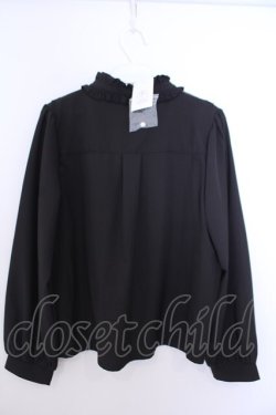 画像3: axes femme / カメオ×ジャボブローチ付ブラウス M クロ O-26-01-29-1011-AX-BL-OW-OS