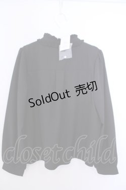 画像3: axes femme / カメオ×ジャボブローチ付ブラウス M クロ O-26-01-29-1011-AX-BL-OW-OS