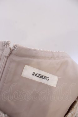 画像2: INGEBORG / ラメツイード切り替えワンピース 3(9号) アイボリー×ベージュ O-26-01-29-1095-LO-OP-IG-OS