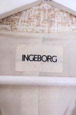 画像2: INGEBORG / ツイードシフォン巻きジャケット S アイボリー×ベージュ O-26-01-29-1097-LO-JA-IG-ZT603 (2)