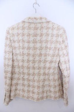 画像3: INGEBORG / ツイードシフォン巻きジャケット S アイボリー×ベージュ O-26-01-29-1097-LO-JA-IG-OS