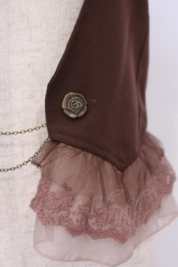 画像2: axes femme / シフォンチュールフリルホルターベスト M ブラウン O-26-01-29-1101-AX-TO-OW-OS