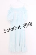 Ozz Croce / オフショルチュニックワンピース  サックス O-26-01-29-1102-OO-OP-OW-OS
