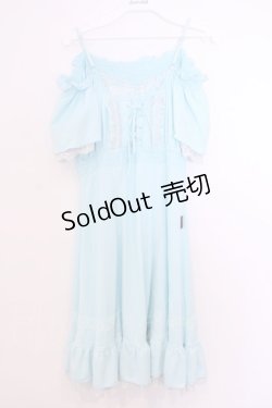 画像1: Ozz Croce / オフショルチュニックワンピース  サックス O-26-01-29-1102-OO-OP-OW-OS