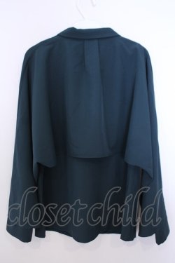 画像2: axes femme / タイ付オーバーケープ風ブラウス F グリーン O-26-01-29-1014-AX-BL-OW-OS