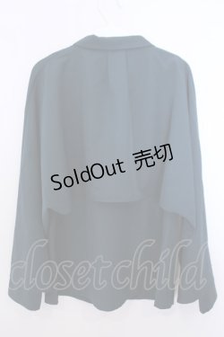 画像2: axes femme / タイ付オーバーケープ風ブラウス F グリーン O-26-01-29-1014-AX-BL-OW-OS