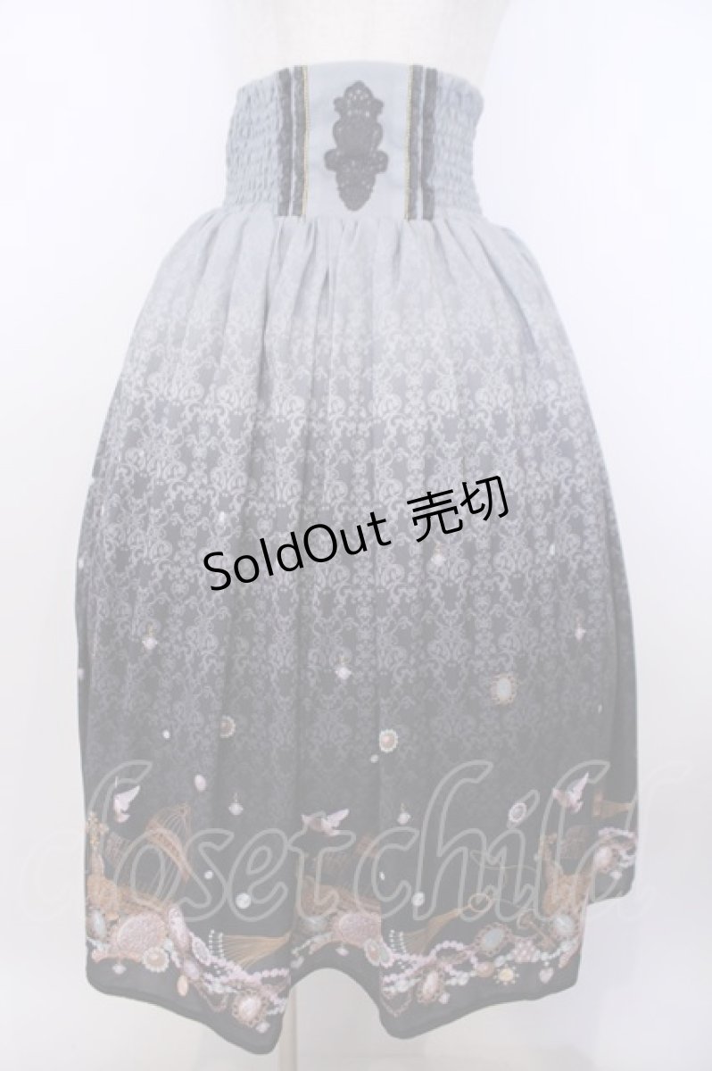 画像1: axes femme / アンティーク柄2WAYスカート M クロ O-26-01-29-1016-AX-SK-OW-ZT608 (1)