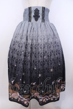 画像1: axes femme / アンティーク柄2WAYスカート M クロ O-26-01-29-1016-AX-SK-OW-OS