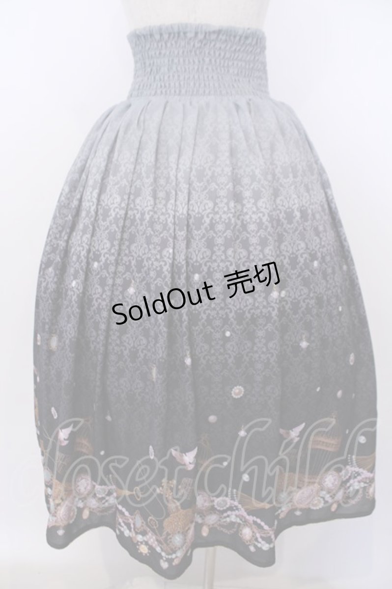 画像3: axes femme / アンティーク柄2WAYスカート M クロ O-26-01-29-1016-AX-SK-OW-ZT608 (3)