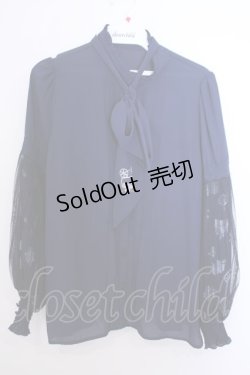 画像1: axes femme / 眠れる森の美女ブラウス M ネイビー O-26-01-29-1018-AX-BL-OW-OS