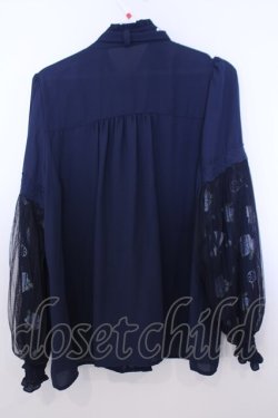 画像2: axes femme / 眠れる森の美女ブラウス M ネイビー O-26-01-29-1018-AX-BL-OW-OS