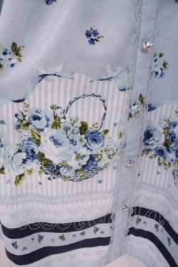 画像2: axes femme / フローラルメルヘン柄ワンピース M サックス O-26-01-29-1020-AX-OP-IG-OS