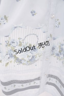 画像2: axes femme / フローラルメルヘン柄ワンピース M サックス O-26-01-29-1020-AX-OP-IG-OS