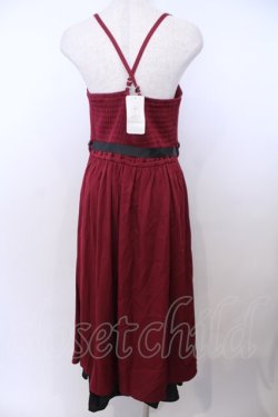 画像3: axes femme / チャイナ風刺繍キャミワンピース F ワイン O-26-01-29-1002-AX-OP-OW-OS