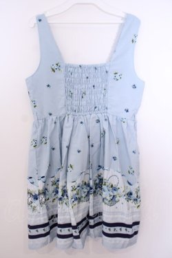 画像4: axes femme / フローラルメルヘン柄ワンピース M サックス O-26-01-29-1020-AX-OP-IG-OS