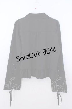 画像2: axes femme POETIQUE / レースアップデザインブラウス M クロ O-26-01-29-1022-AX-BL-OW-OS