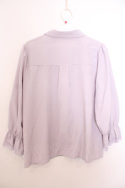 画像3: axes femme / タイ付きフレームローズ刺繍ブラウス F ラベンダー O-26-01-29-1024-AX-BL-OW-OS