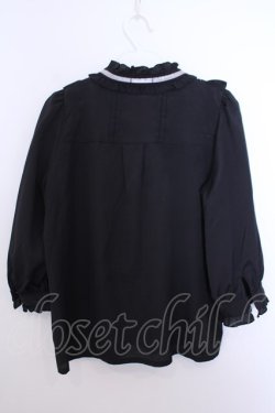 画像3: axes femme / クラシカル刺繍七分袖ブラウス M クロ O-26-01-29-1025-AX-BL-OW-OS