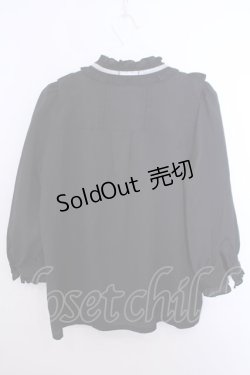 画像3: axes femme / クラシカル刺繍七分袖ブラウス M クロ O-26-01-29-1025-AX-BL-OW-OS