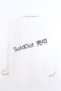 画像2: axes femme / バラ刺繍ヨーク切替七分袖ブラウス M キナリ O-26-01-29-1026-AX-BL-OW-OS