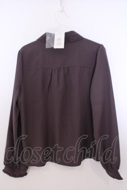 画像2: axes femme / 襟付ブラウス M ブラウン O-26-01-29-1003-AX-BL-OW-OS