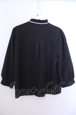 画像2: axes femme / カメオブローチ付シフォンブラウス【カメオブローチ欠品】 F クロ O-26-01-29-1028-AX-BL-OW-OS