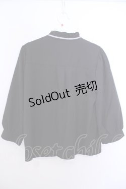 画像2: axes femme / カメオブローチ付シフォンブラウス【カメオブローチ欠品】 F クロ O-26-01-29-1028-AX-BL-OW-OS