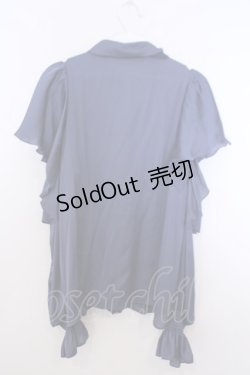 画像2: axes femme / ボウタイ付オフショルブラウス M ブルー O-26-01-29-1029-AX-BL-OW-OS