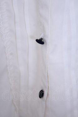 画像2: axes femme POETIQUE / トランプ刺繍スカラップ襟ブラウス M キナリ O-26-01-29-1031-AX-BL-OW-OS