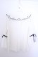 画像3: axes femme POETIQUE / トランプ刺繍スカラップ襟ブラウス M キナリ O-26-01-29-1031-AX-BL-OW-OS (3)