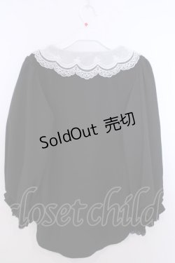 画像2: axes femme POETIQUE / スカラップ刺繍襟ブラウス M クロ O-26-01-29-1032-AX-TO-OW-OS