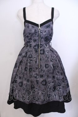 画像1: axes femme POETIQUE / ディズニーヴィランズ/ワンピース M クロ O-26-01-29-1036-AX-OP-OW-OS