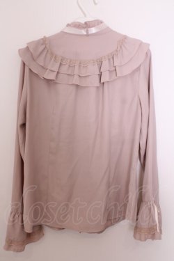 画像2: axes femme / フリル袖ブラウス M ピンク O-26-01-29-1038-AX-BL-OW-OS